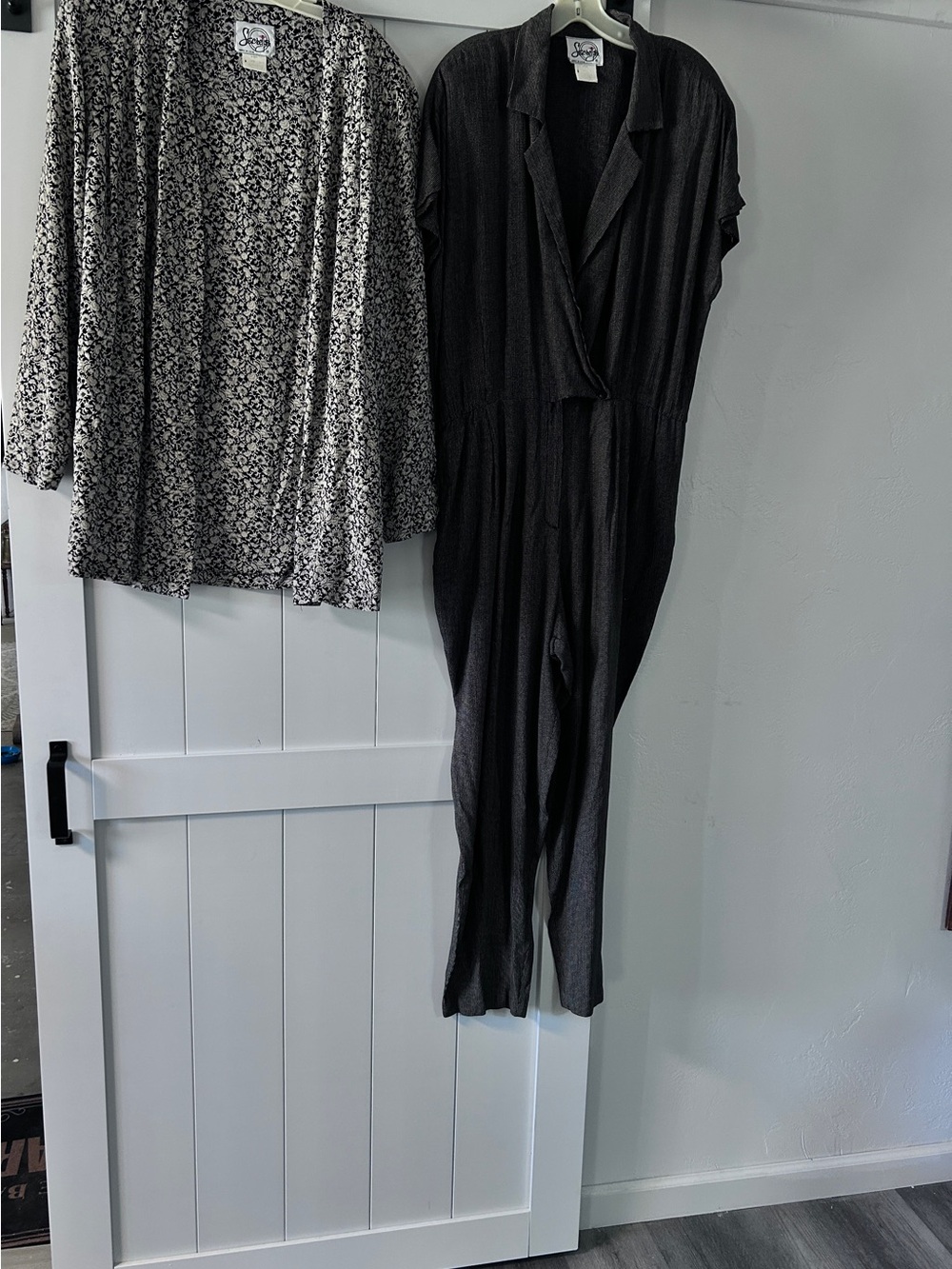 Black Textured Jumpsuit - Relaxed Collar Romper